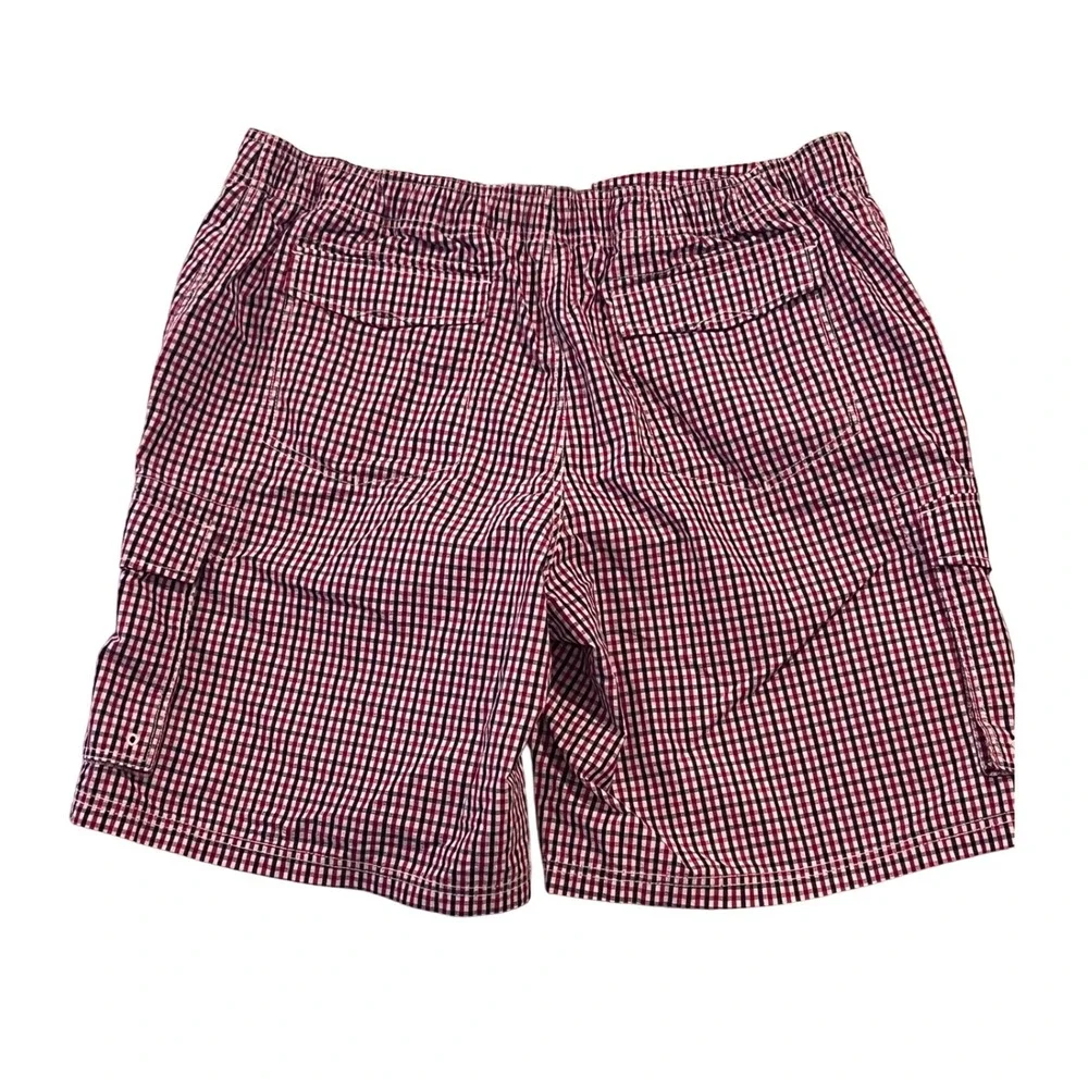 LL Bean Mens 40W Vacationland Swim Short Plaid Cargo Preppy NWT‎